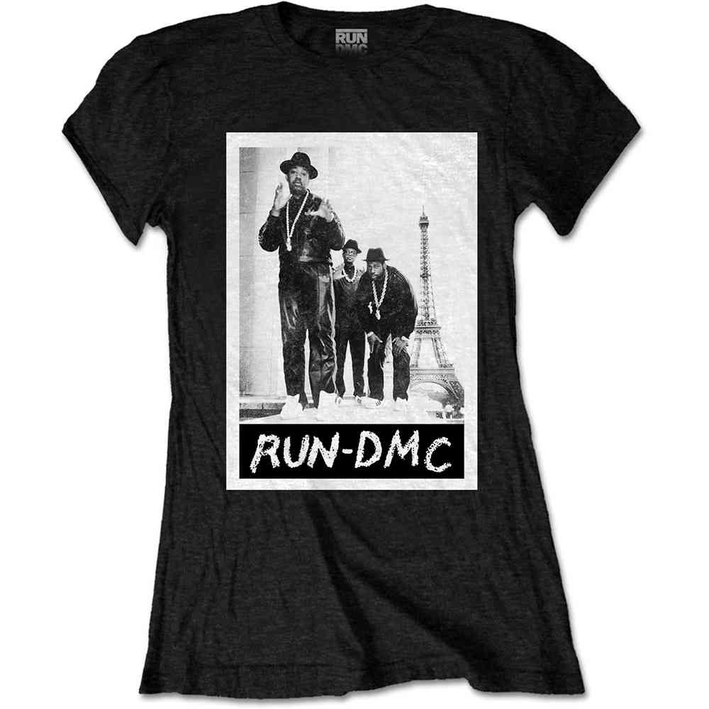 Run DMC - Paris Photo Dames Tshirt - Zwart